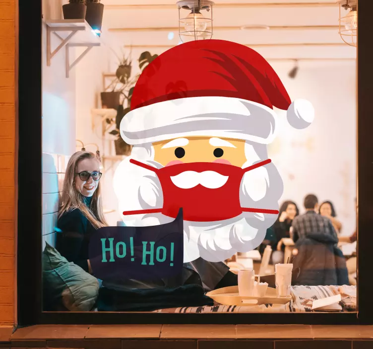 Santa claus masked božična nalepka - TenStickers