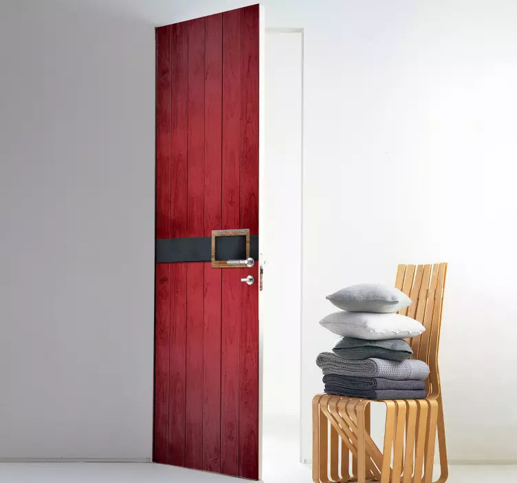 Božična nalepka na vratih santa - TenStickers