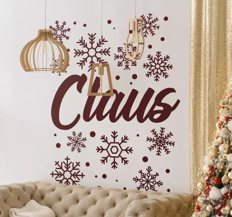 Božična nalepka za božične snežinke - TenStickers