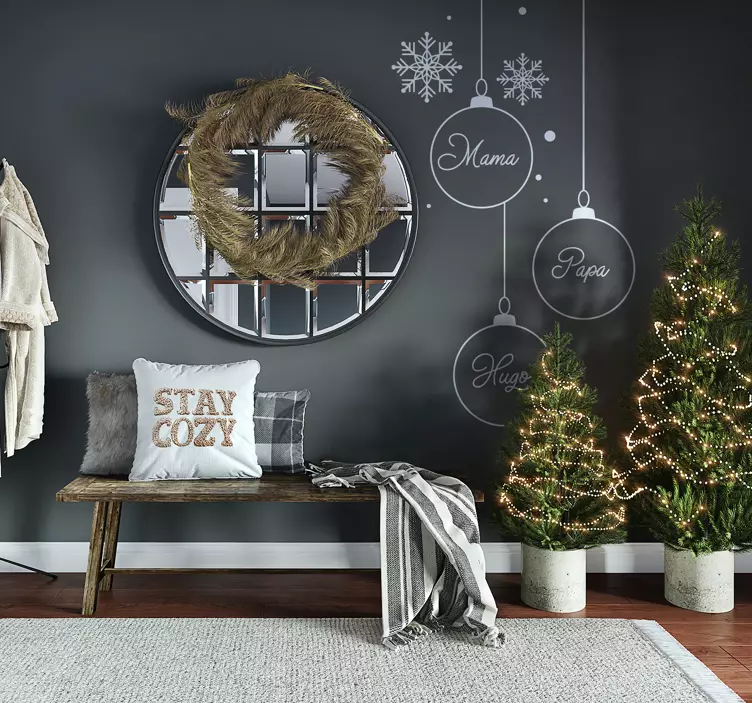 Nalepka božičnih kroglic po meri - TenStickers