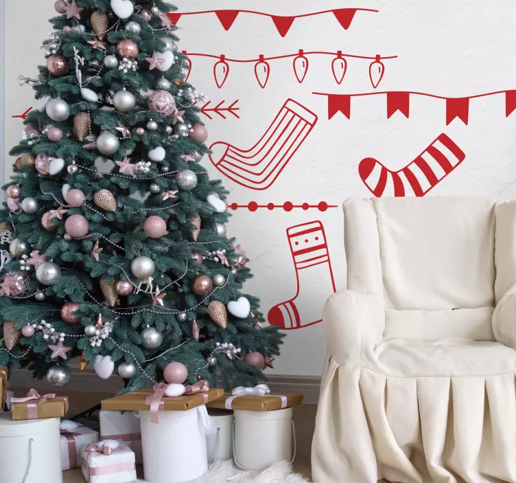 Nalepka za vezenje božičnih okraskov - TenStickers