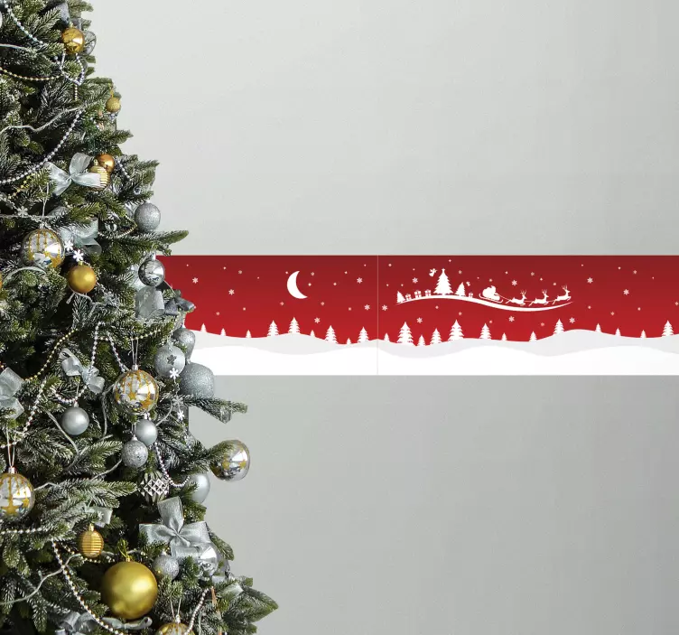 Božična nalepka božični val - TenStickers