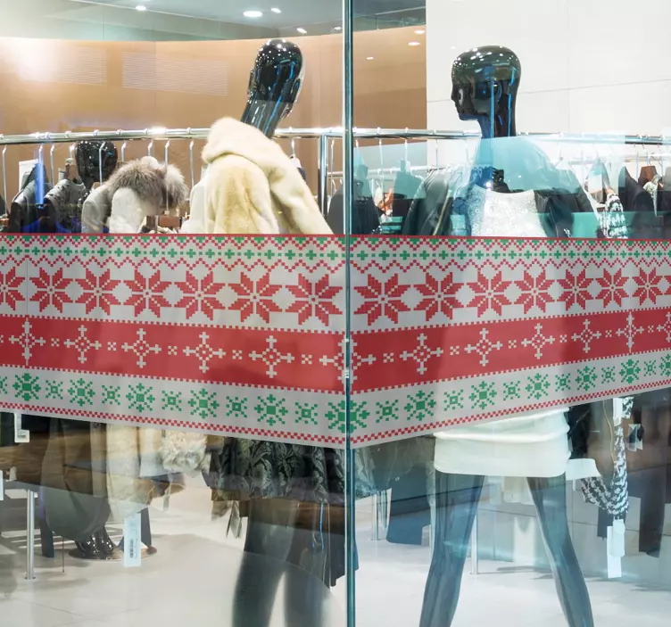 Božični vzorec nalepka okna - TenStickers