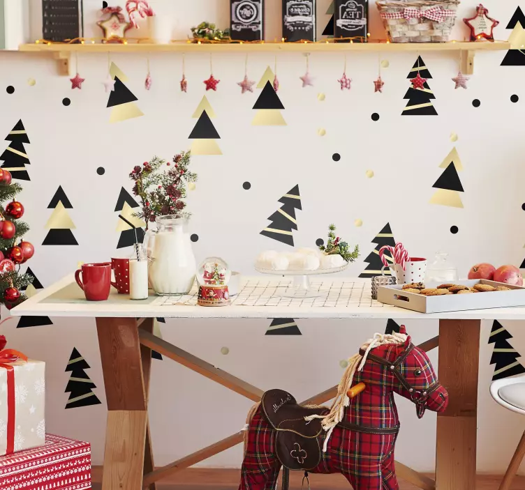 Božično elegantna drevesna božična nalepka - TenStickers