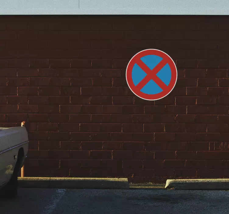 Brez nalepke za zaustavitev prometnega znaka - TenStickers