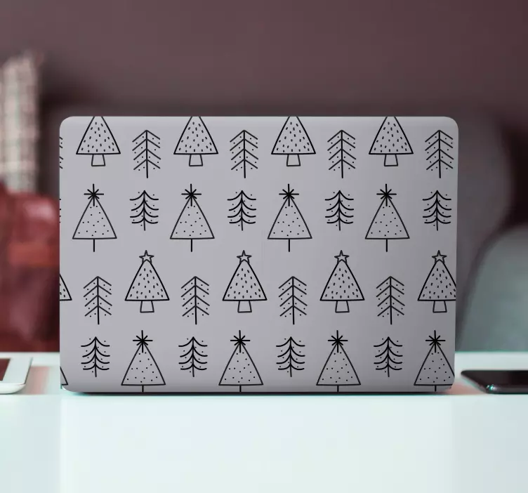 Enobarvna božična jelka božična nalepka - TenStickers