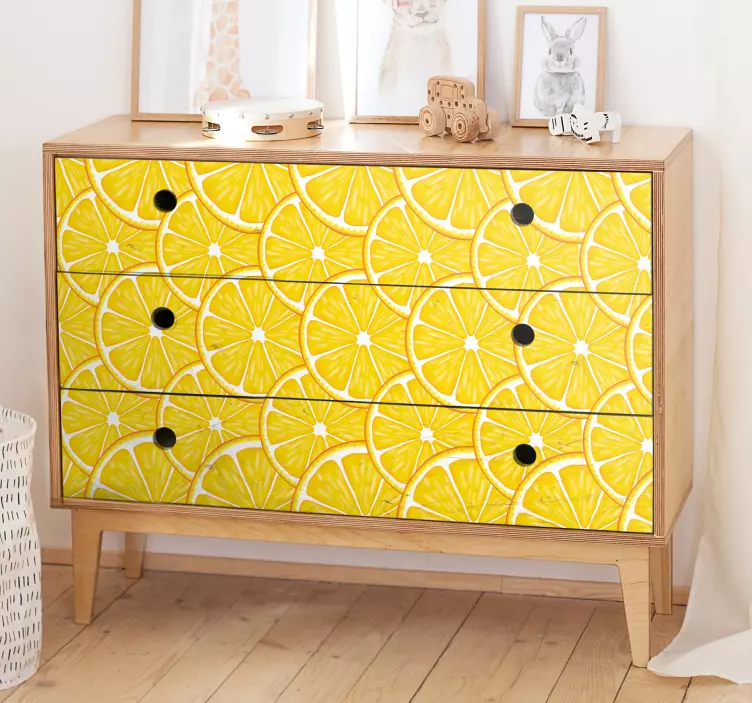 Bright lemon pattern nalepka živali - TenStickers