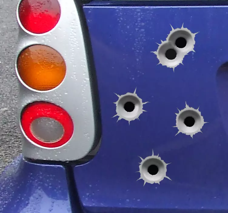 Bullet luknje avtomobilske nalepke - TenStickers
