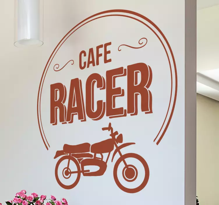 Nalepka z motornimi vozički cafe racer - TenStickers