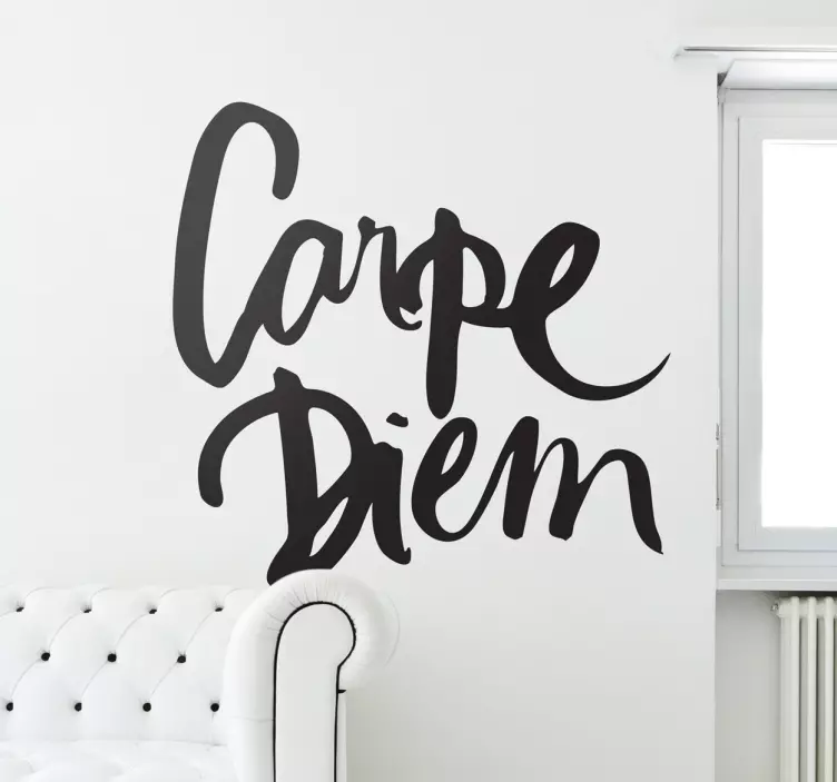 Carpe diem kaligrafija stenske nalepke - TenStickers