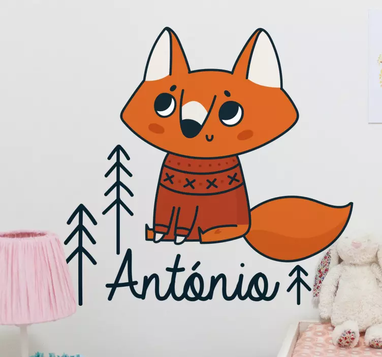 Charming fox figurine nalepka za otroke - TenStickers