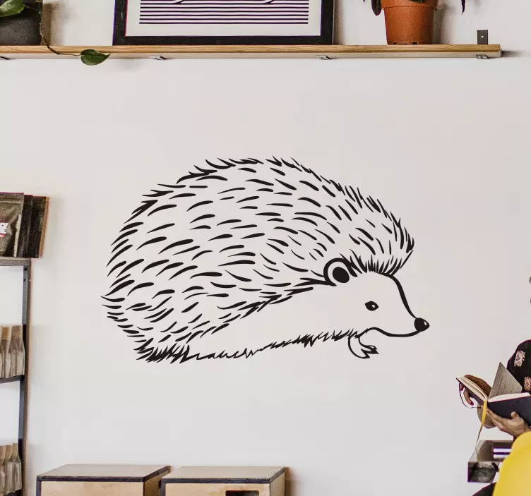 Charming hedgehog figure nalepke za hišne ljubljenčke - TenStickers