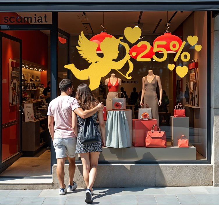 Cherub popust nalepka svetega Valentina - TenStickers