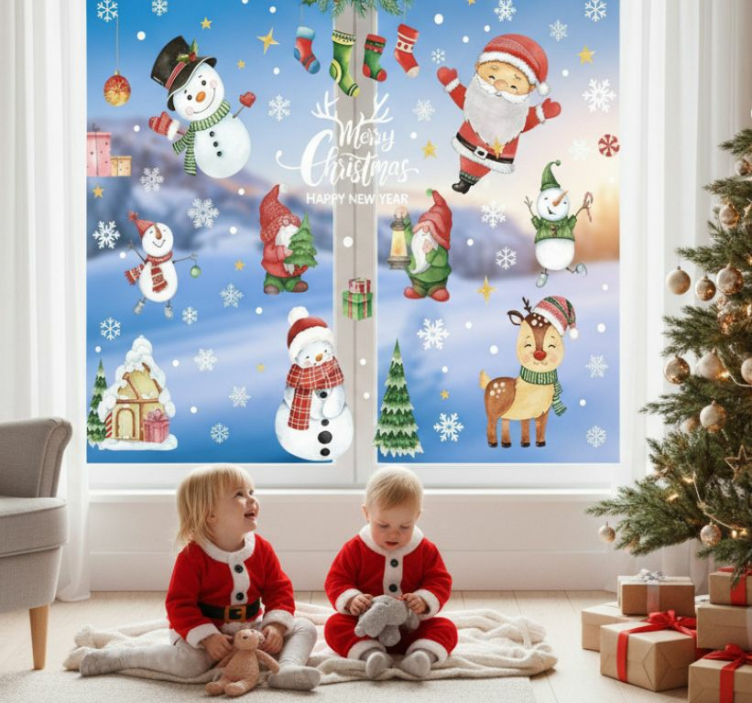 Christmas window decals božična nalepka - TenStickers