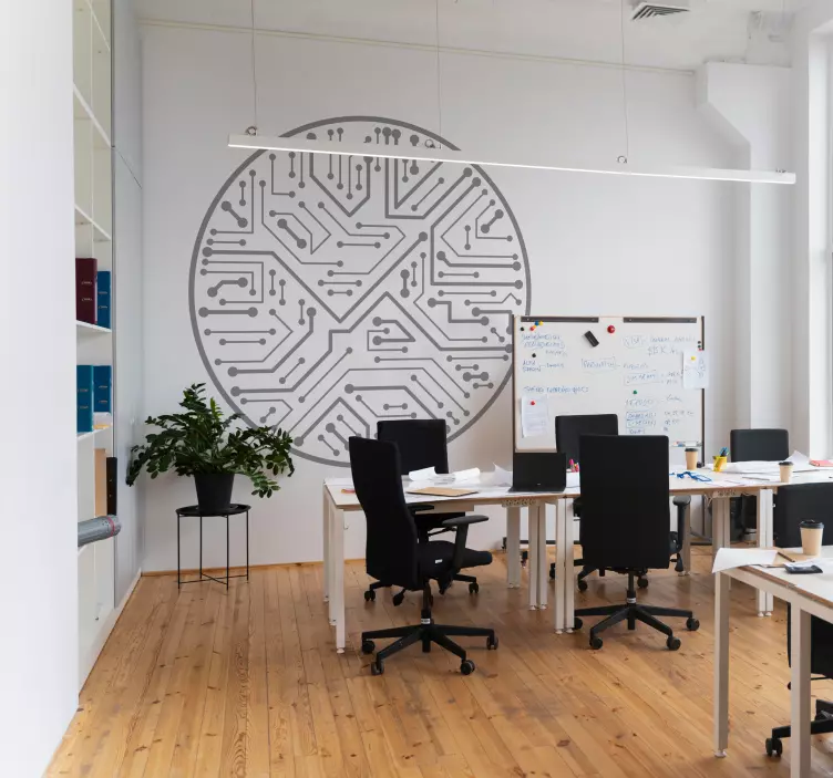 Čipni krog nalepka internet in tehnologija - TenStickers