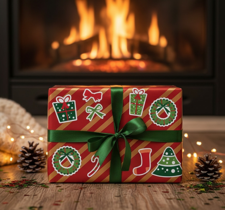 Classic christmas elements božična nalepka - TenStickers