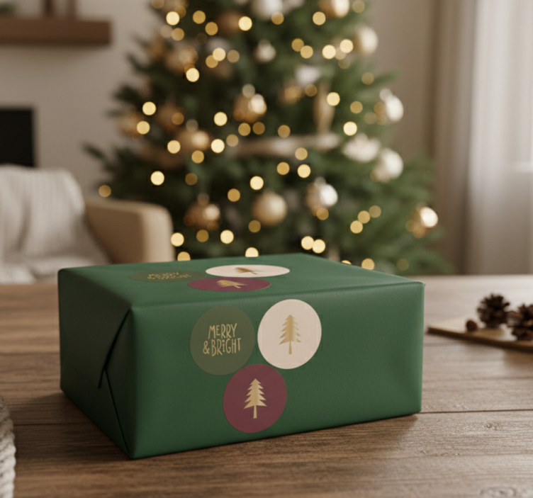 Classic holiday pattern božična nalepka - TenStickers