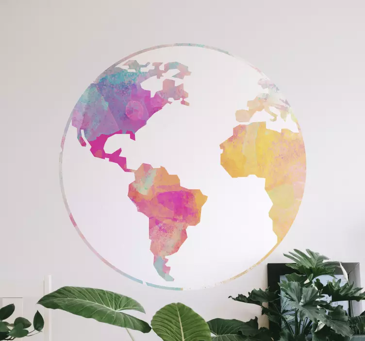 Colorful geographical motif nalepka živali - TenStickers