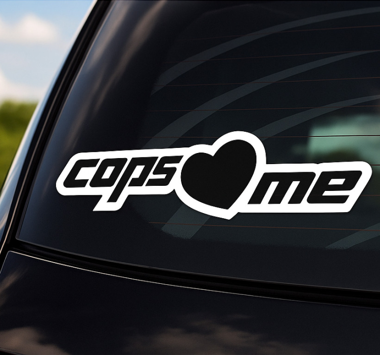 Cops love me nalepka za avto - TenStickers