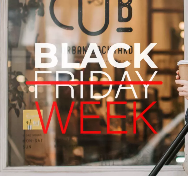 Petke črni teden prodajne nalepke - TenStickers