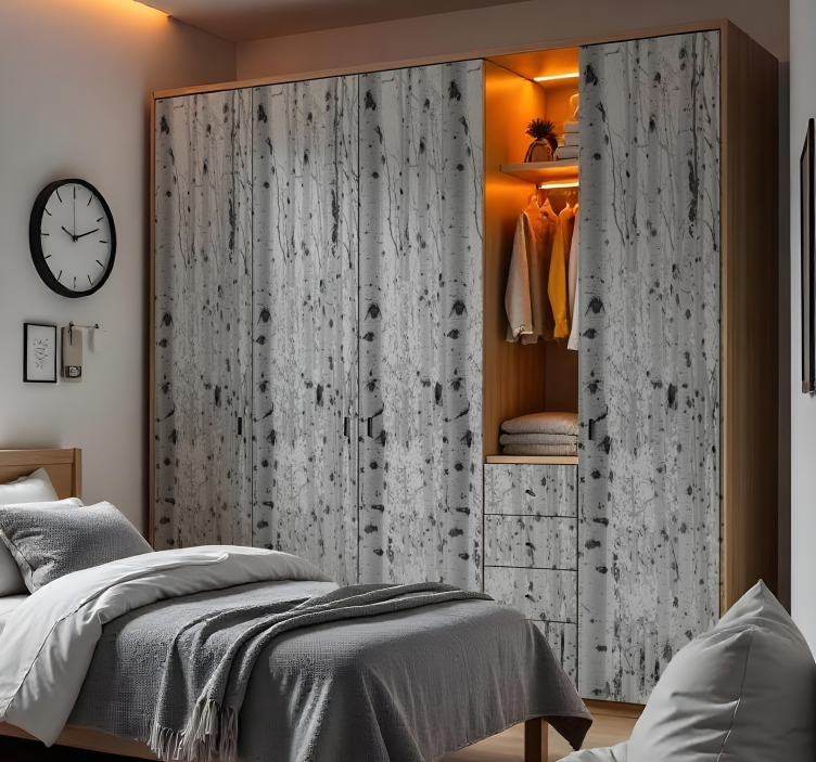 črno-bela drevesa Nalepka za pohištvo - TenStickers