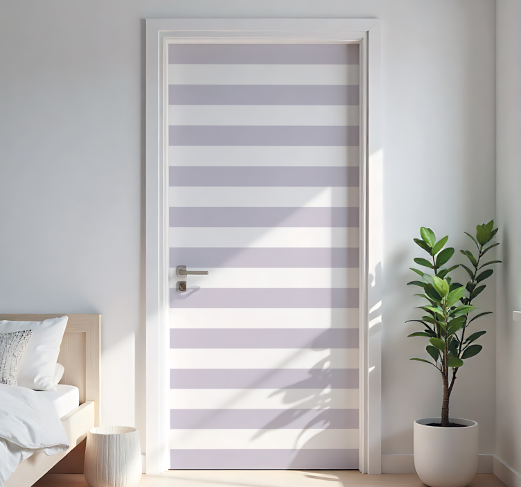 črtast dizajn nalepka za vrata - TenStickers