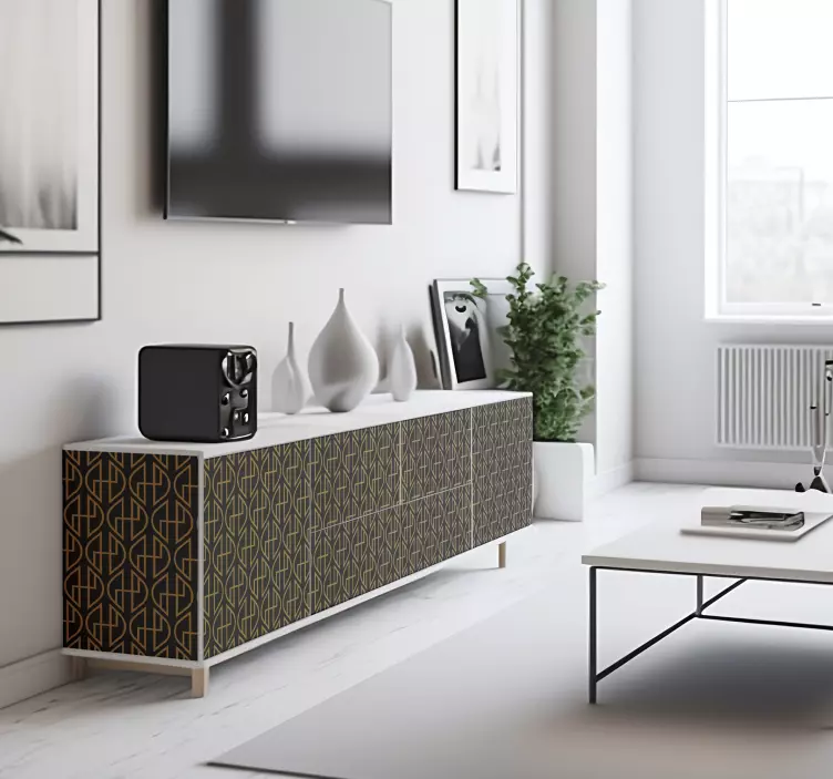 Črne in zlate črte Nalepka  - TenStickers