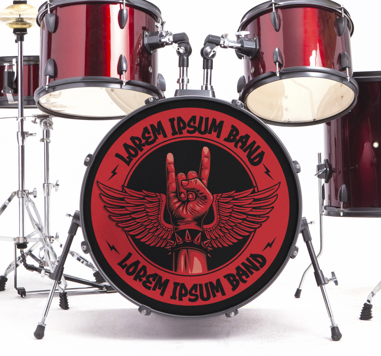 Customizable bass drumhead z nalepko živali - TenStickers