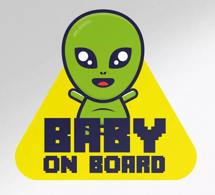 Cute alien character nalepka za otrok v avtu - TenStickers