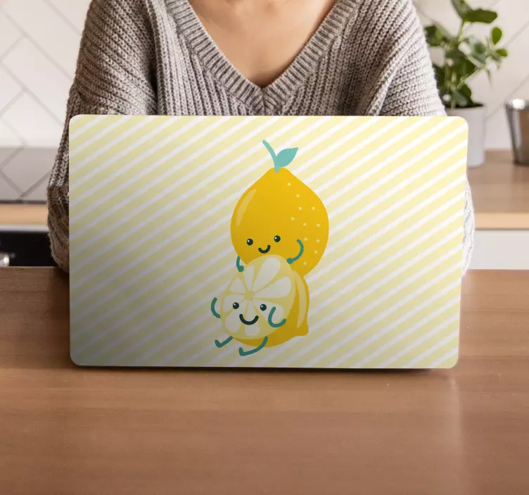 Cute citrus characters nalepka za prenosnik - TenStickers