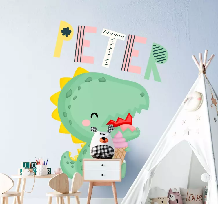 Cute dinosaur theme nalepka za otroke - TenStickers