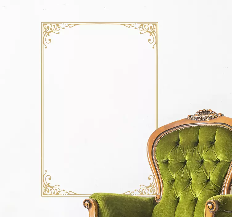 Cvetni okvir vintage zidna nalepka - TenStickers