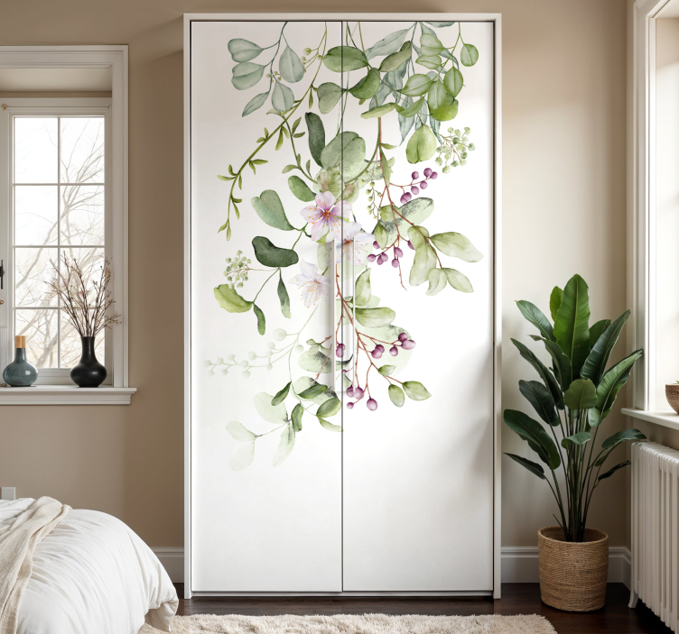 Cvetovi in listi Nalepka za pohištvo - TenStickers