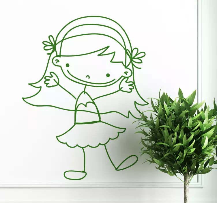 Dekle maha z nalepko - TenStickers