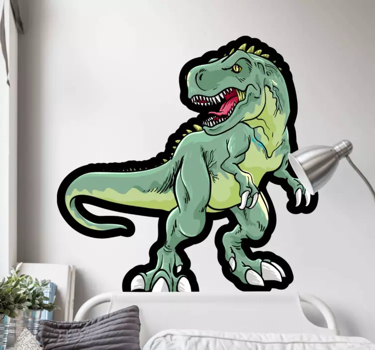 Dinozaver z stensko nalepko z velikimi kremplji - TenStickers