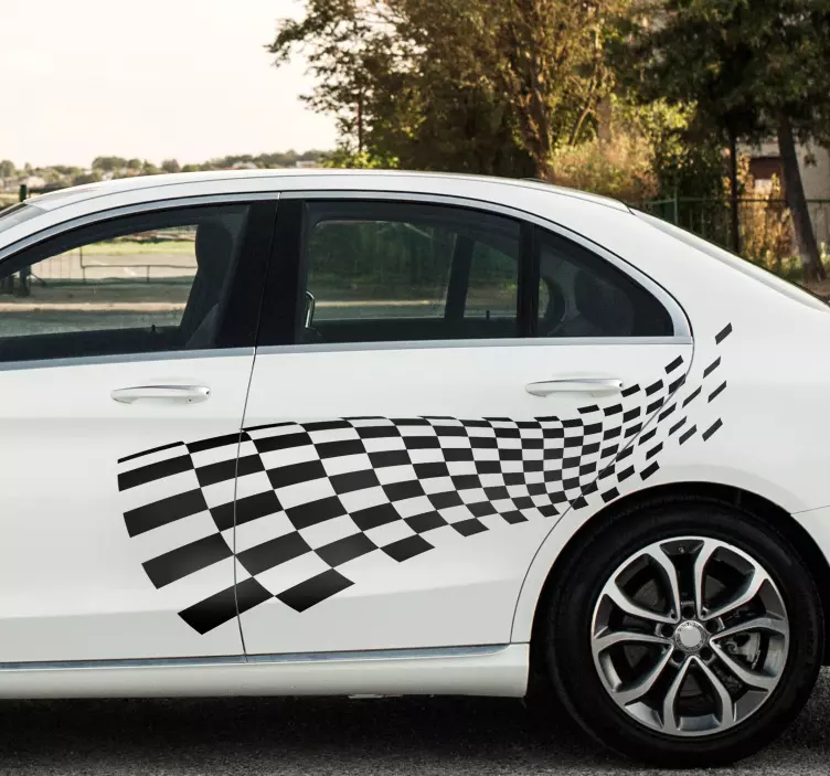 Dirkalna zastava avtomobilske nalepka - TenStickers