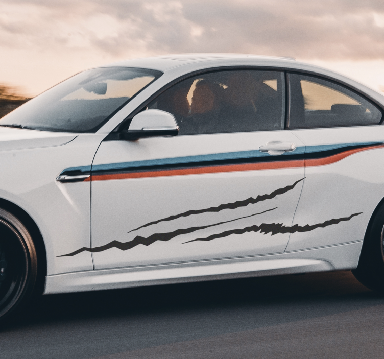 Dirkalni avtomobil z nalepko za praske - TenStickers