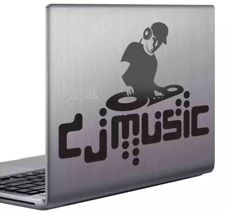 Dj glasbeni laptop nalepka - TenStickers