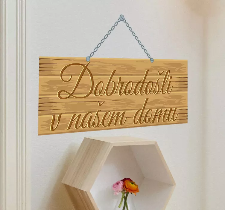 Dobrodošli na naši domači stenski nalepki z besedilom - TenStickers