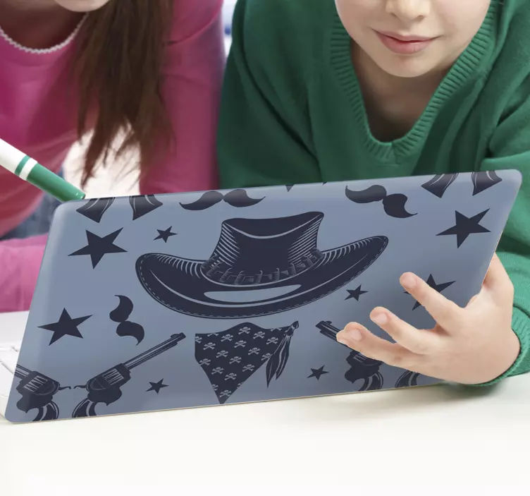 Kavbojski dodatki nalepka za prenosnik - TenStickers