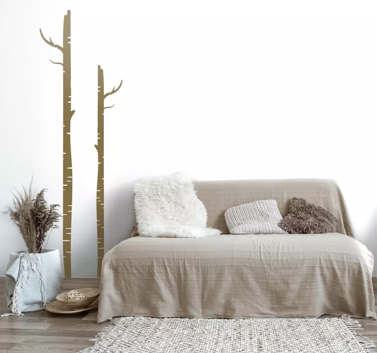 Vinilna stenska nalepka silhueta breza - TenStickers