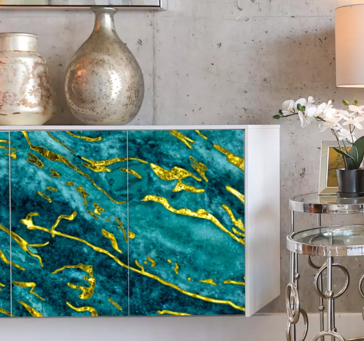 Elegant aqua texture nalepka z živalmi - TenStickers