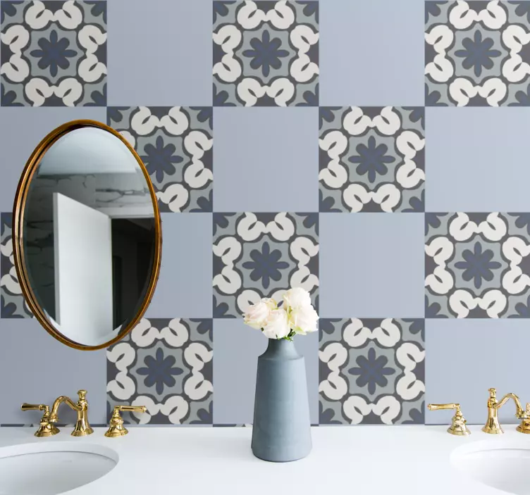 Eleganten geometrijski vzorec nalepka za ploščice - TenStickers