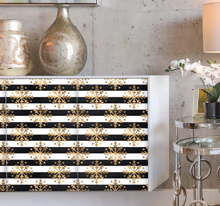 Eleganten vzorec snežinke nalepka dogodka - TenStickers