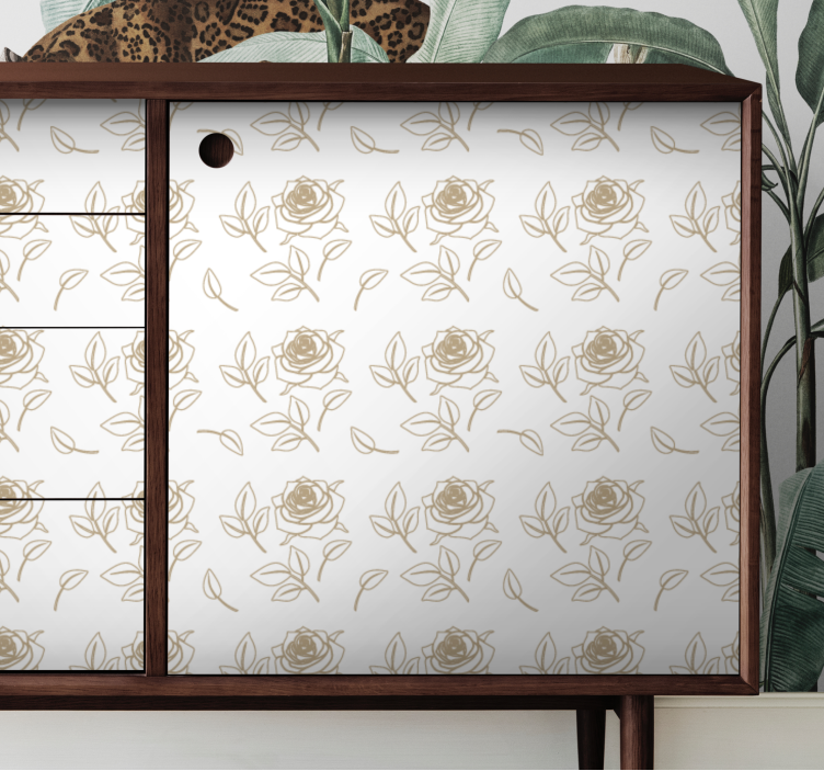 Eleganten vzorec vrtnice dekorativna nalepka - TenStickers