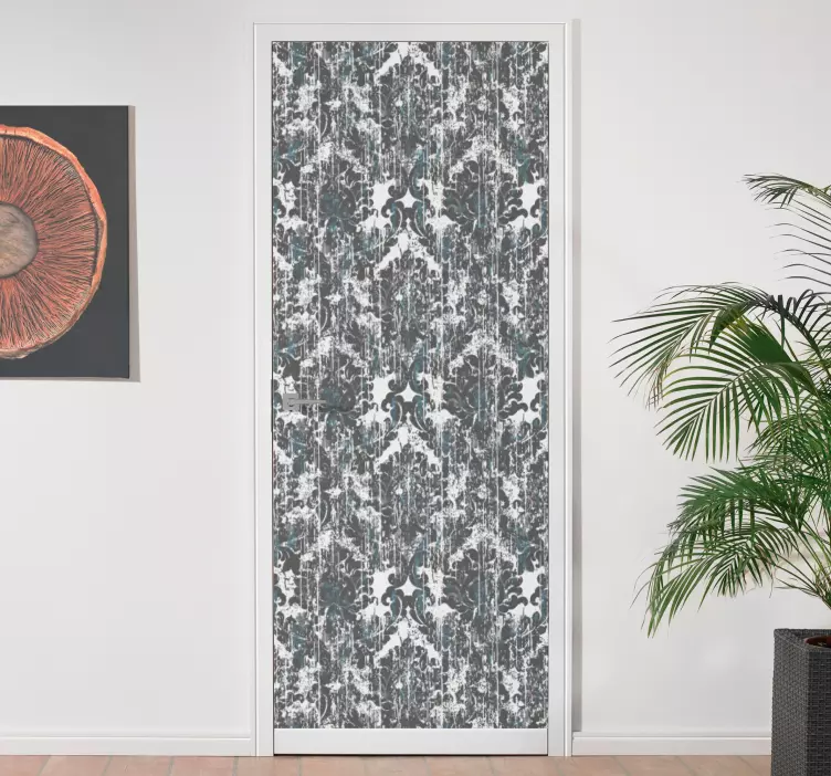 Elegantna cvetlična kompozicija nalepka za vrata - TenStickers