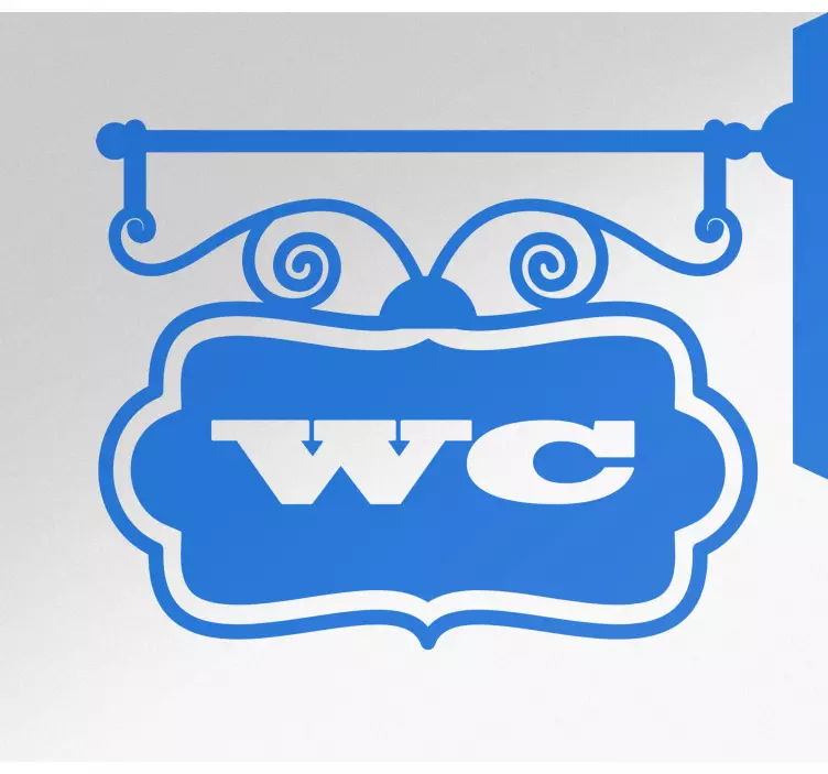 Elegantna wc silhueta oblikovana nalepka na vratih - TenStickers