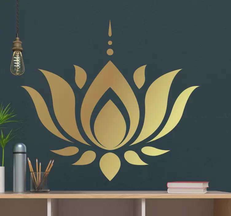 Elegantna okrasna stenska nalepka lotus flowe - TenStickers