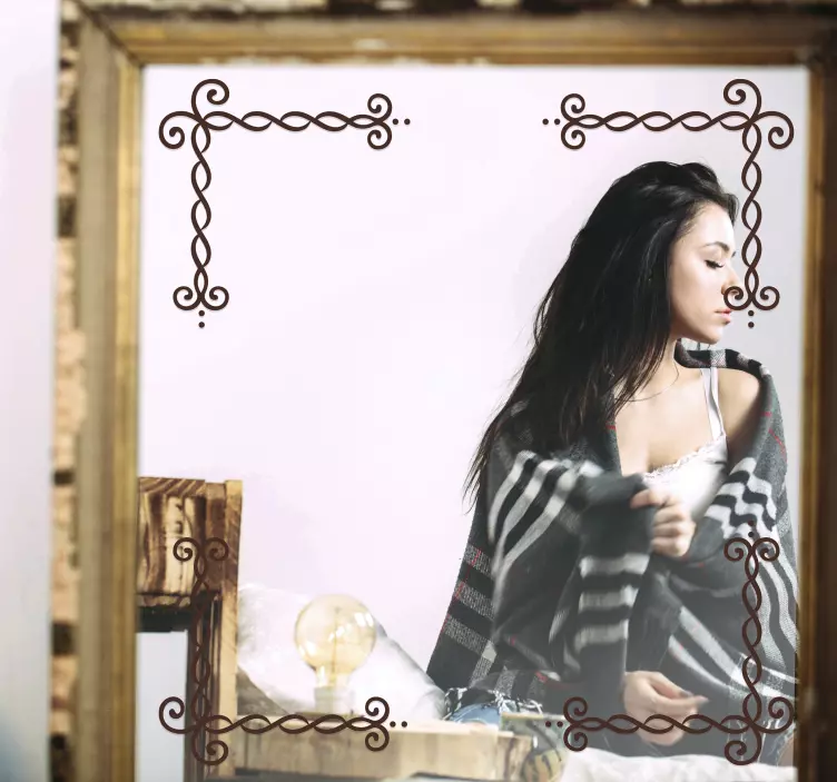 Elegantne geometrijske nalepke z zrcali - TenStickers