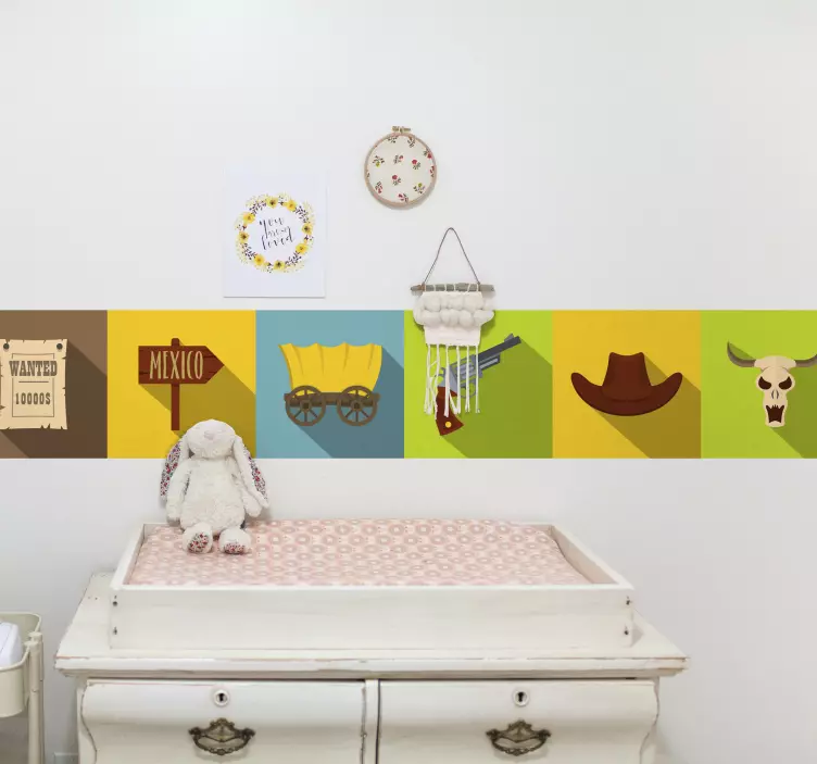 Elementi s tematiko divjega zahoda nalepka - TenStickers